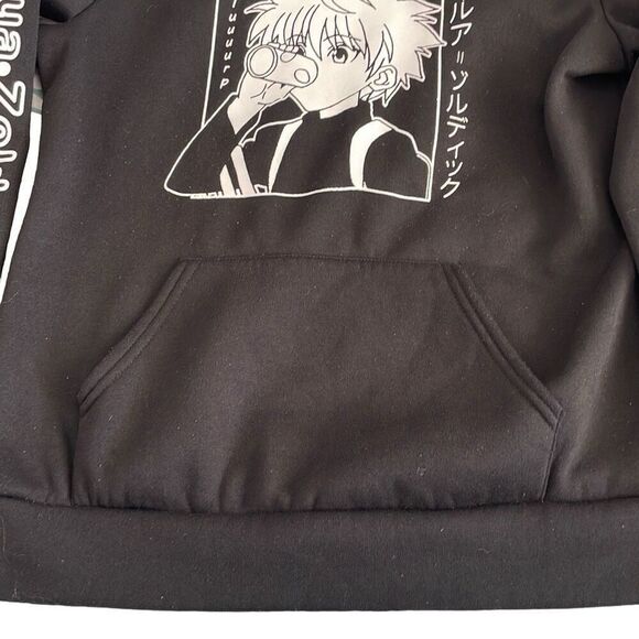 EUC Anime Hunter X Hoodie Killua Zoldyck Pullover Hooded Sweatshirt Black - Larg - Picture 6 of 7